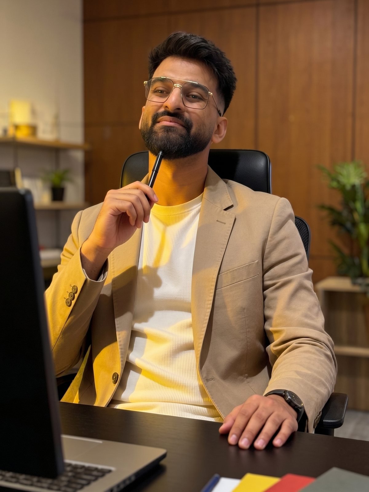 Sahil at the Sahil Social office